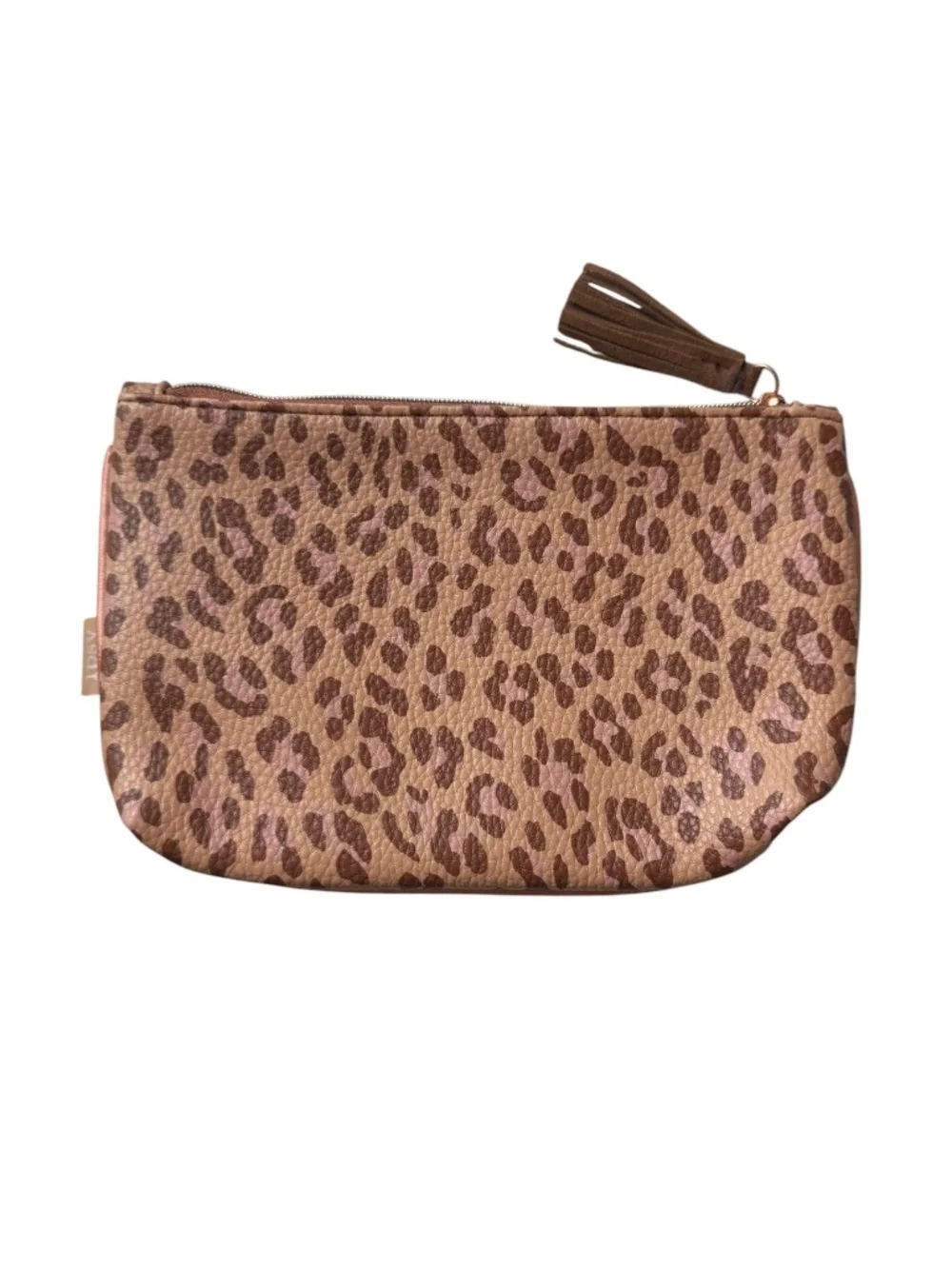 🤑 5/$25 ipsy Leopard Print Cosmetic Pouch in Tan and Brown